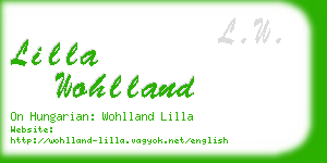 lilla wohlland business card